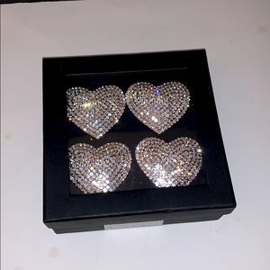 Rhinestone Heart Napkin Holder